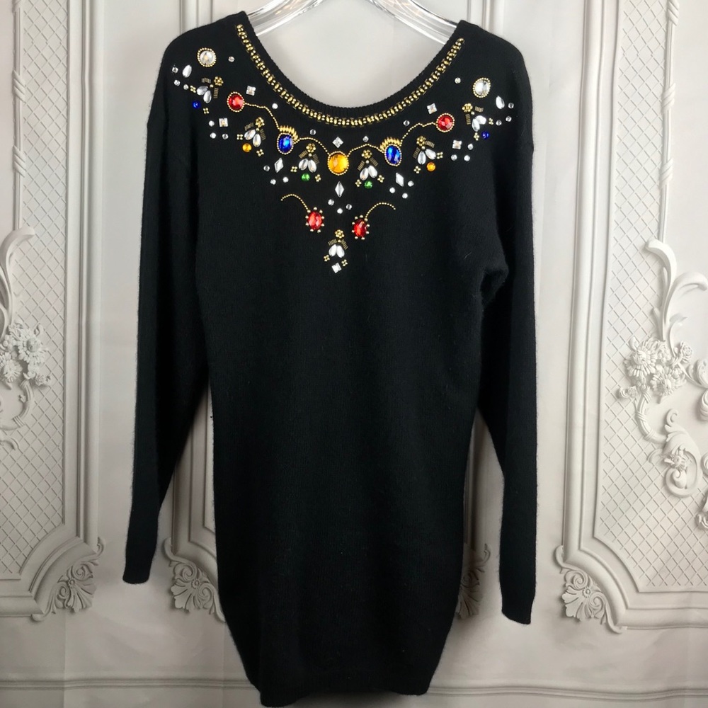 Vintage 90s Contempo Casuals Angora Gem Sweater